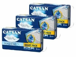 Catsan Katzenstreu Hygiene Plus 3er Kit 2 x 4 l