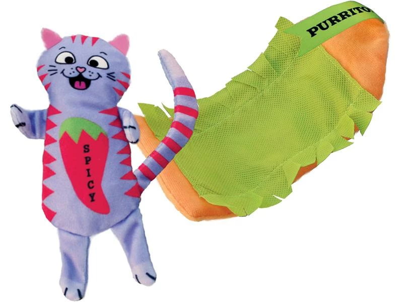 Kong Katzen-Spielzeug Pull-A-Partz Burrito, 14 cm – Bild 3