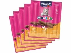 Vitakraft Katzen-Snack Cat-Stick mini Geflügel & Leber, 5 x 6 Stk.