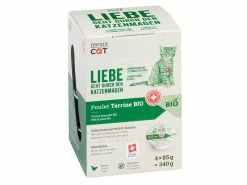 NaturaCat Nassfutter BIO Poulet Terrine, 4 x 85g