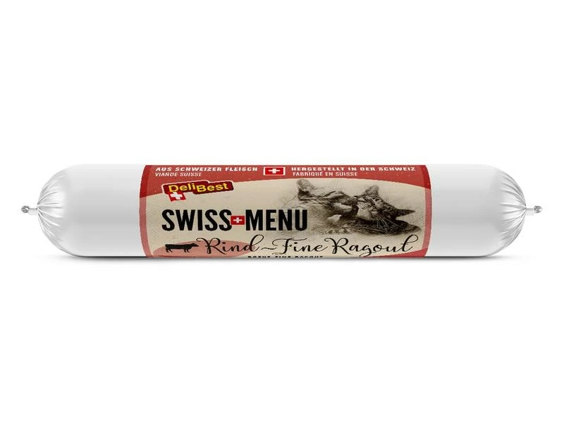 DeliBest Nassfutter Swiss Menu FineRagout Rind, 120 g
