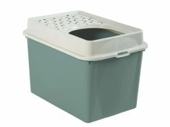 Rotho Katzentoilette Berty Eco, Grün – Sand