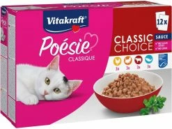 Vitakraft Nassfutter Poésie Classic Choice, Sauce Beutel, 12 x 85 g