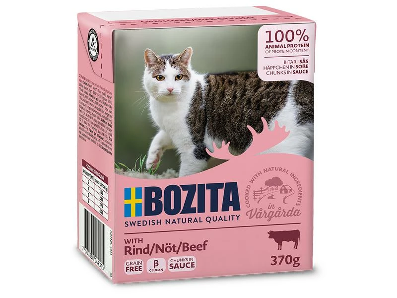 Bozita Nassfutter Häppchen in Sauce mit Rind, 16 x 370 g – Bild 2