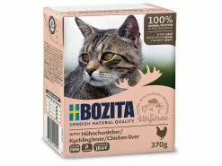 Bozita Nassfutter Häppchen in Gelée mit Hühnchenleber, 370 g