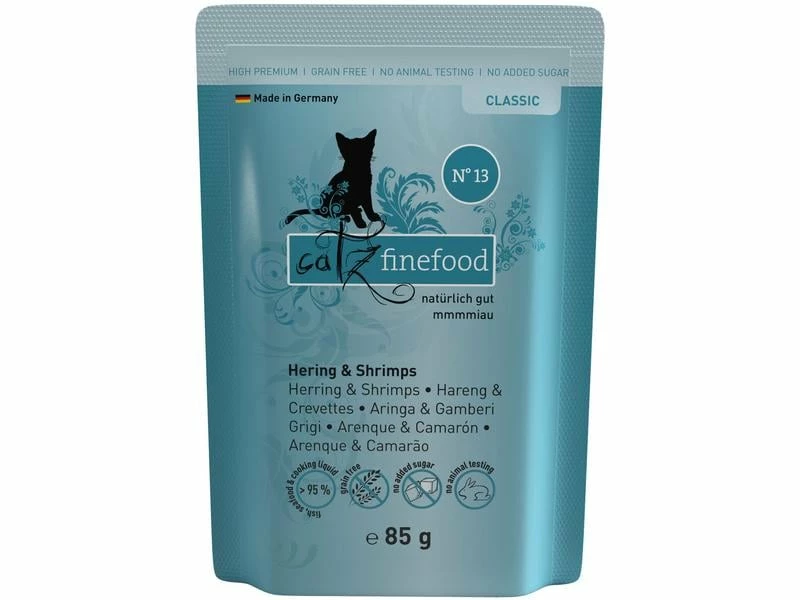 Catz finefood Nassfutter No.13 Hering & Schrimps, 85 g