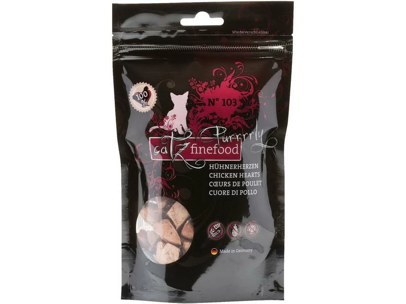Catz finefood Katzen-Snack Purrrrly No.103 Hühnerherzen, 35 g