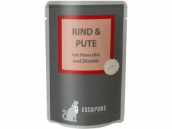 Escapure Nassfutter Pouch Rind & Pute, 100 g