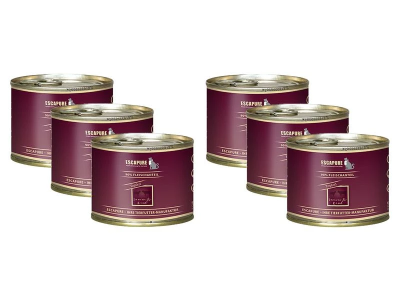 Escapure Nassfutter Topferl Lamm & Rind, 6 x 200 g