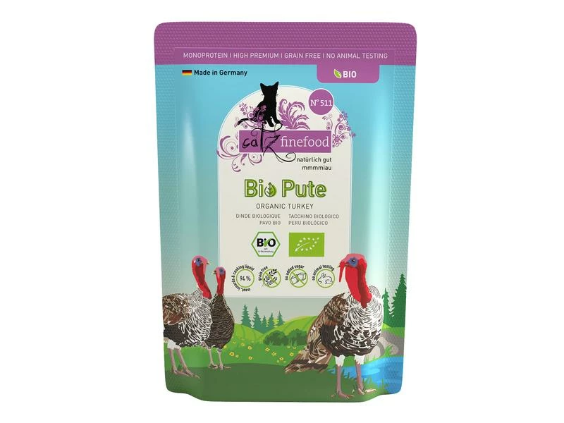 Catz finefood Nassfutter Bio No.511 Truthahn, 85 g