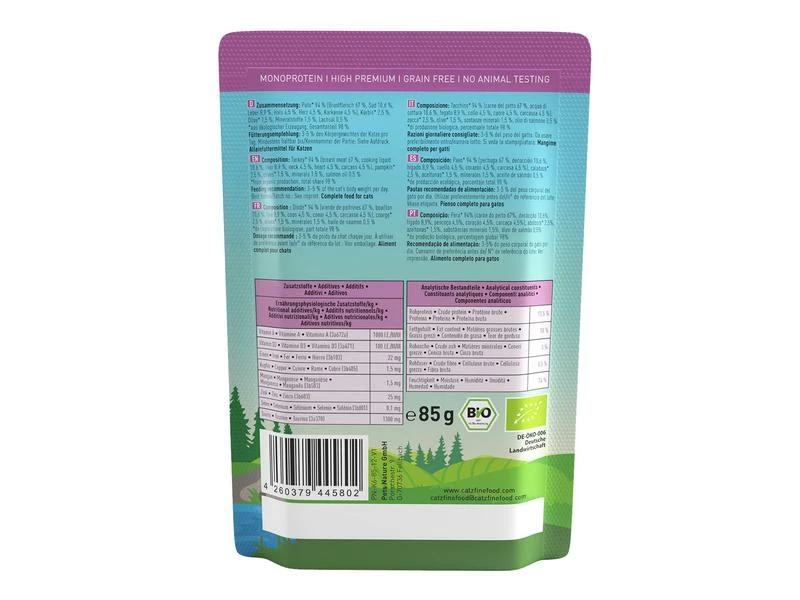 Catz finefood Nassfutter Bio No.511 Truthahn, 85 g – Bild 2