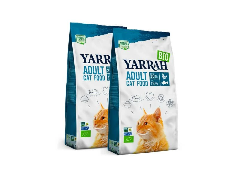 Yarrah Bio-Trockenfutter Adult Fisch 2 x 2.4 kg