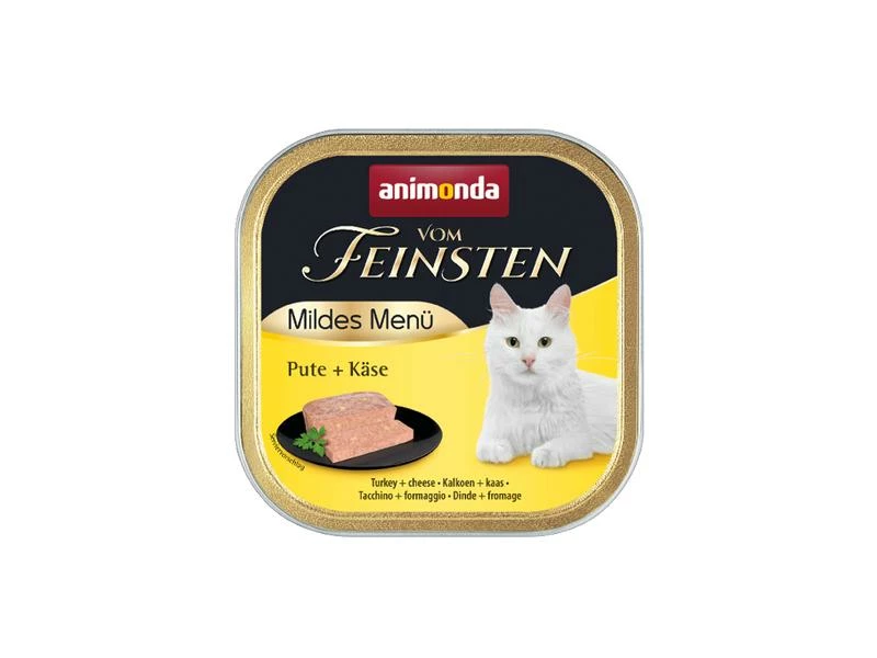 Animonda Nassfutter Vom Feinsten Mildes Menü Pute & Käse, 100 g