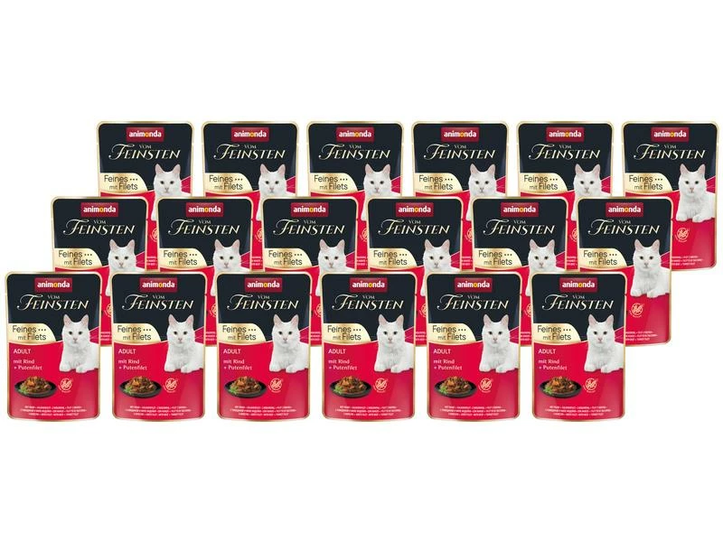 Animonda Nassfutter Vom Feinsten mit Filet Rind & Pute, 18 x 85 g