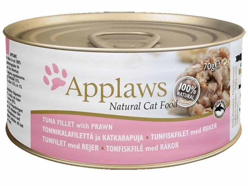 Applaws Nassfutter Dose Thunfischfilet & Garnelen, 24 x 70 g – Bild 2