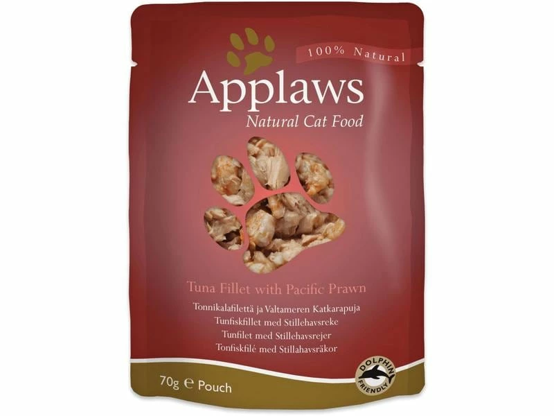 Applaws Nassfutter Pouch Thunfisch & Pazifik-Garnelen, 12 x 70 g – Bild 2