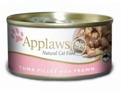 Applaws Nassfutter Dose Thunfischfilet & Garnelen in Brühe, 156 g