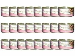 Applaws Nassfutter Dose Thunfischfilet & Garnelen in Brühe, 24x156g