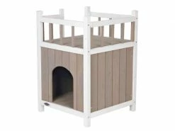 Trixie natura Cat's Home mit Balkon, 45 × 65 × 45 cm