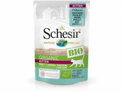 Schesir Nassfutter Kitten Bio Huhn, 85 g