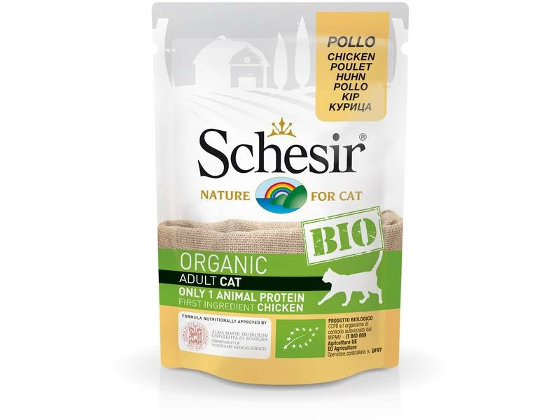 Schesir Nassfutter Bio Huhn, 85 g