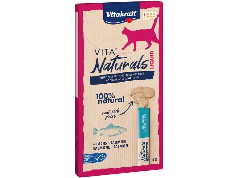 Vitakraft Katzen-Snack VitaNaturals LiquidSnack Lachs, 5 Stk.