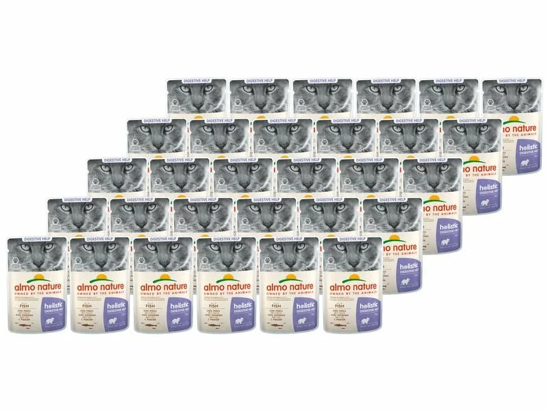 Almo Nature Nassfutter Holistic Digestive Help mit Fisch, 30 x 70 g