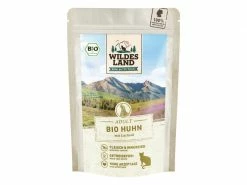 Wildes Land Nassfutter Adult BIO Huhn PUR m. Lachsöl 85 g