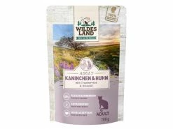 Wildes Land Nassfutter Adult Kaninchen & Huhn 100 g