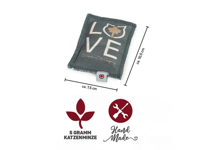 CanadianCat Katzen-Spielzeug Spielkissen Love, Dunkelgrau – Bild 2