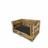 Holz Zollhaus Katzenbett Vintage geflammt, 59 x 40 x 33 cm