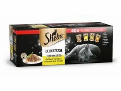 Sheba Nassfutter Delikatesse in Gelée Geflügel Variation 40 x 85 g