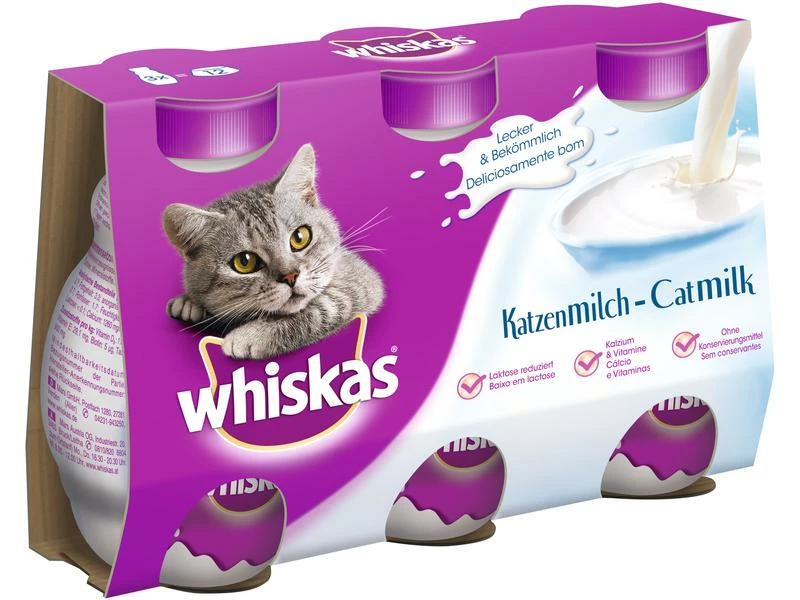 Whiskas Katzen-Snack CatMilk, 3 x 200 ml