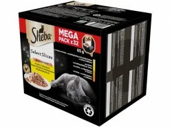 Sheba Nassfutter Selection in Sauce, Geflügel Variation, 32 x 85 g