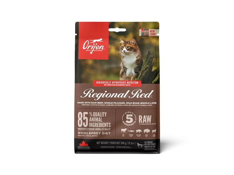Orijen Trockenfutter Cat Regional Red mit Rind, 340 g