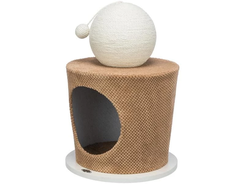 Trixie Kuschelhöhle mit Kratzball, Ø 36 x 50 cm, Taupe – Bild 4