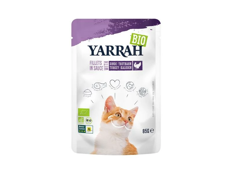 Yarrah Bio-Nassfutter Filet Truthahn, 14 x 85 g – Bild 2