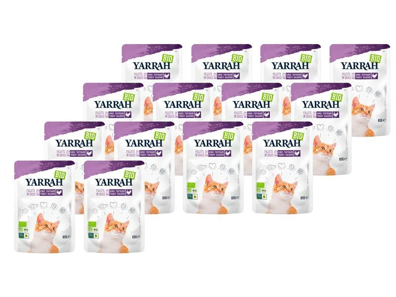 Yarrah Bio-Nassfutter Filet Truthahn, 14 x 85 g