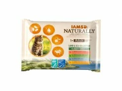 Iams Nassfutter Naturally Adult Land&Sea Mix 4 x 85g in Sauce