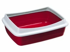 Ferplast Katzentoilette Nip 10 Plus bordeaux, mit Rand