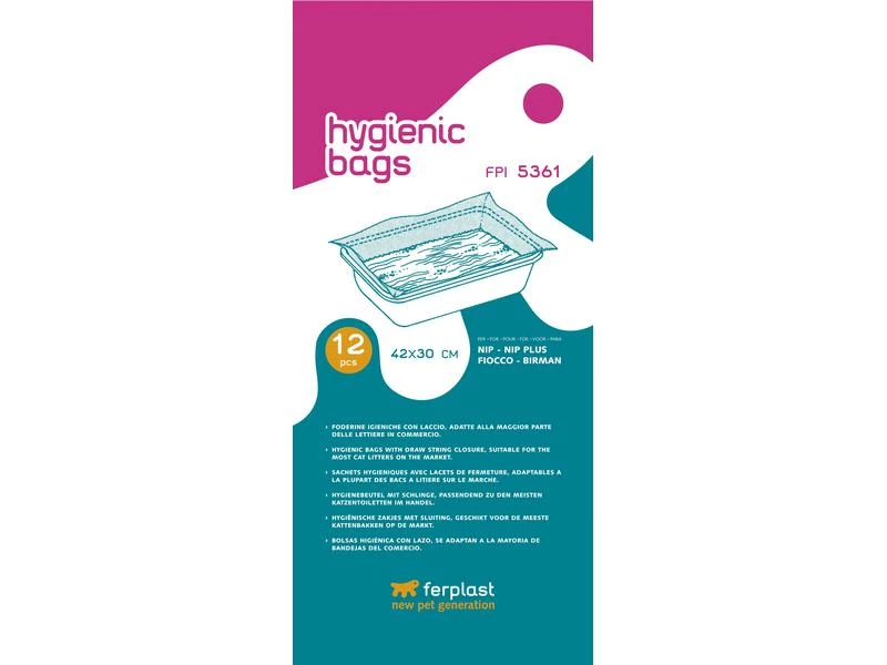 Ferplast Katzentoilettenbeutel FPI 5361, 12 Stück