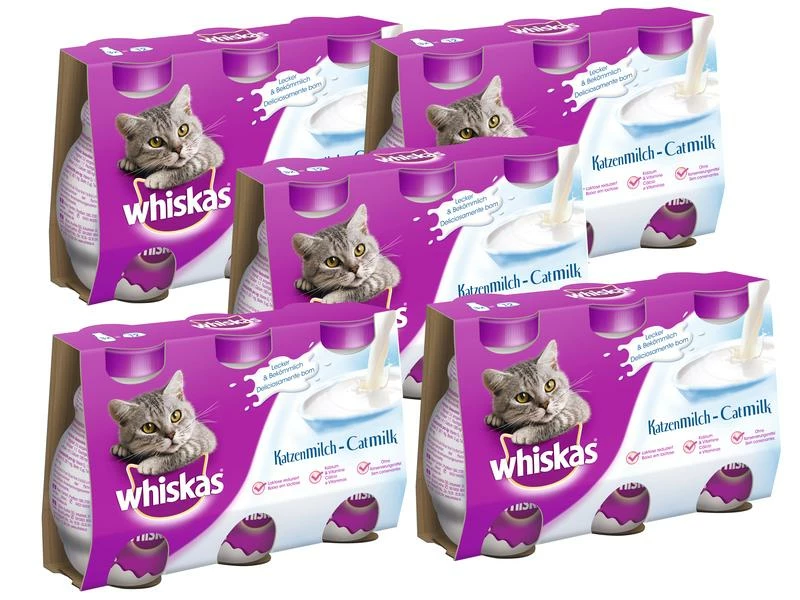 Whiskas Katzen-Snack CatMilk, Multipack 5x 3x200 ml