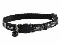 Rogz Katzenhalsband Silkycat Filigree, Schwarz
