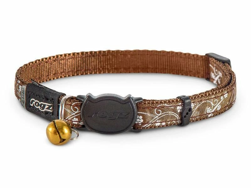 Rogz Katzenhalsband Silkycat Filigree, Bronze