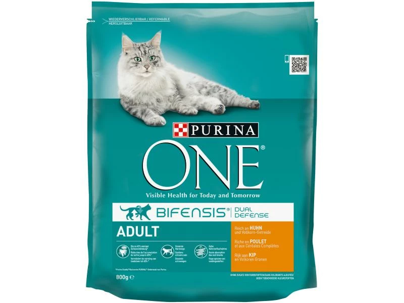 Purina ONE Trockenfutter Adult Huhn & Vollkorn, 800 g