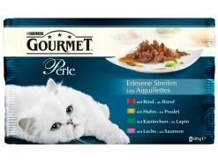 Purina Nassfutter Gourmet Perle Erlesene Streifen, 4 x 85 g