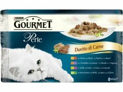 Purina Nassfutter Gourmet Perle Rind & Huhn, 4 x 85 g