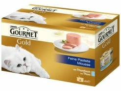 Purina Nassfutter Gourmet Gold Mousse Thunfisch, 4 x 85 g