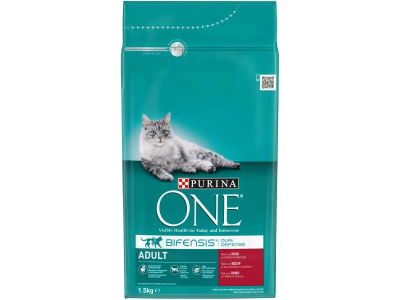 Purina ONE Trockenfutter Adult Rind & Vollkorn, 1.5 kg