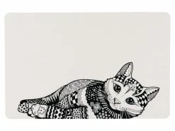 Trixie Napfunterlage mit Katzenmotiv mit Katzenmotiv